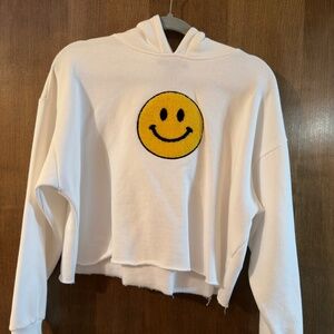 $29 FOREVER 21 Smiley Face Cropped Sweatshirt Size M